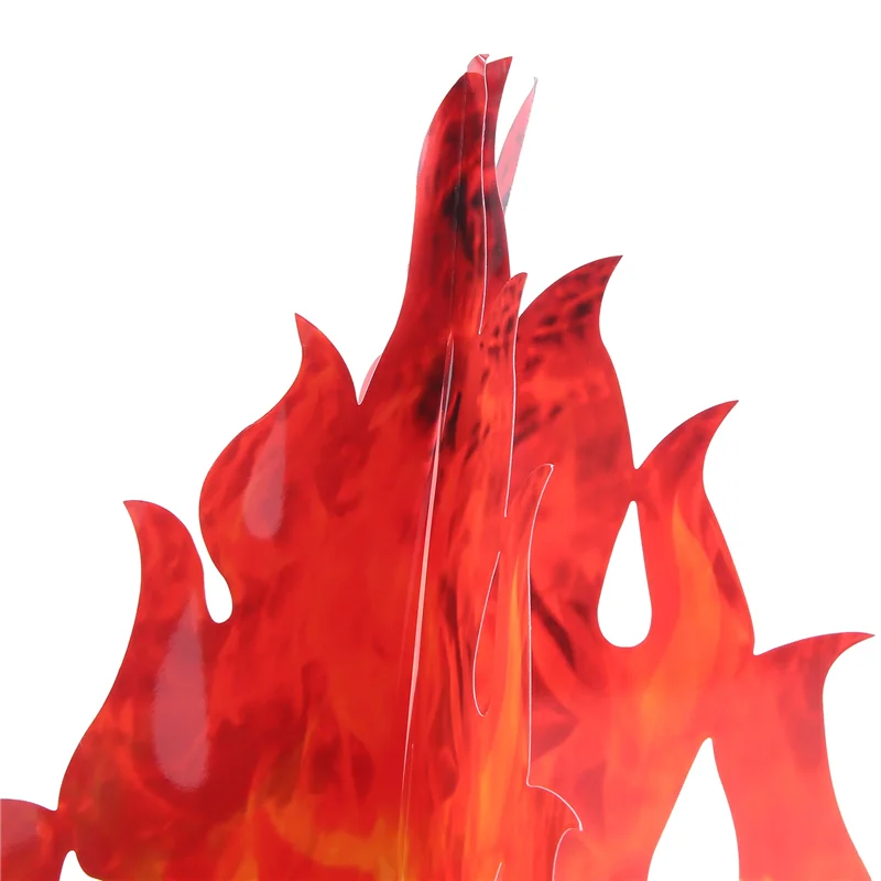 A59E-4 パック人工炎次元炎 3D 段ボールキャンプ火災装飾ホリデーパーティークリスマス