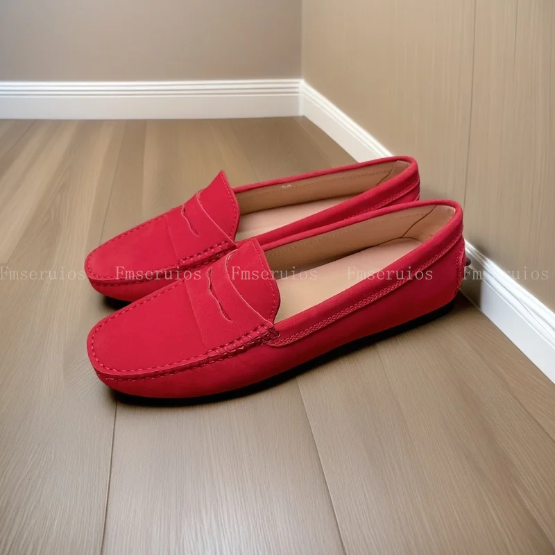 النساء المتسكعون أحذية مسطحة جولة تو جودة عالية جلد طبيعي أحذية خفيفة أنيقة الراحة مكتب موجزة أحذية أنيقة