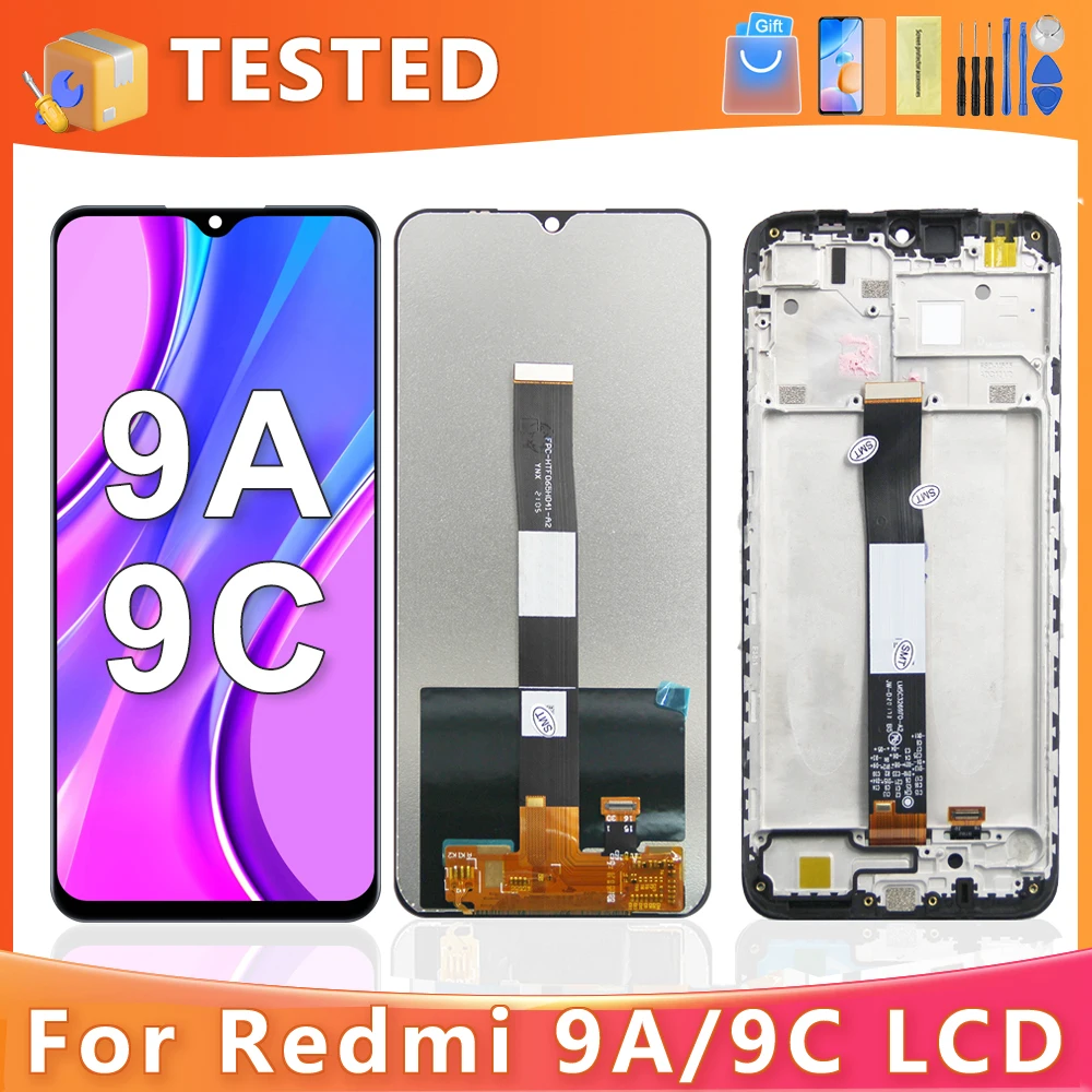 6.53\'\'For Xiaomi Redmi 9A For Redmi 9C M2006C3LG M2006C3LI LCD Display Touch Screen Digitizer Assembly Replacement