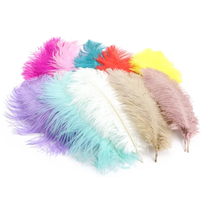 20pcs Ostrich Feathers Decoration Wedding 35-40cm/14-16 Inches Centerpiece Dresses Clothing Accessories Crafts Home Pens