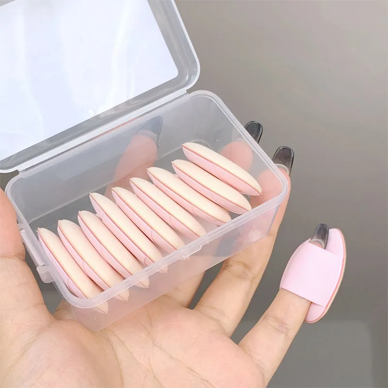 10Pcs Mini Size Cosmetic Puff Finger Shape Thumb Air Sponge Concealer Highlighter Blender Undereye per strumenti di trucco