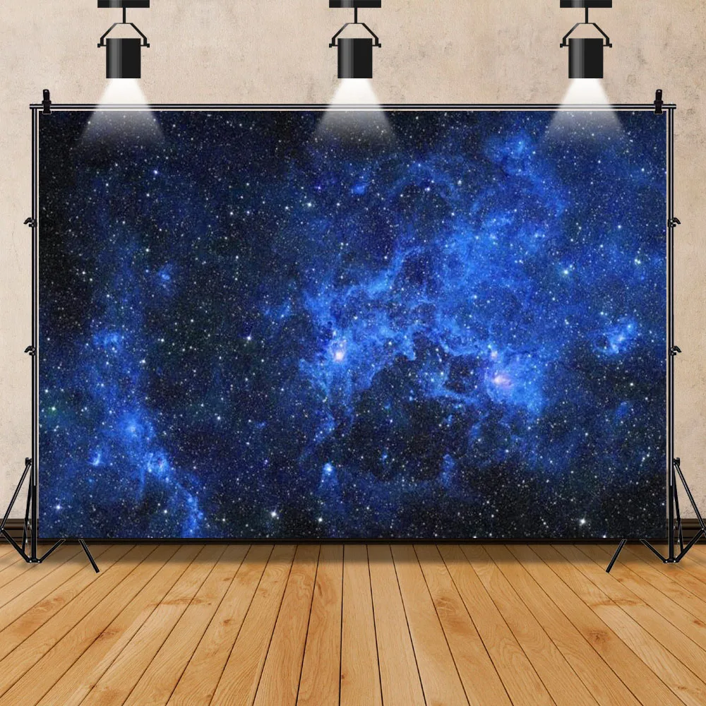 Céu estrelado azul escuro Fotografia Fundo, Galaxy Backdrop, Universo Espaço, Mysterious Nebula Estrelas Retrato, Photo Studio Props