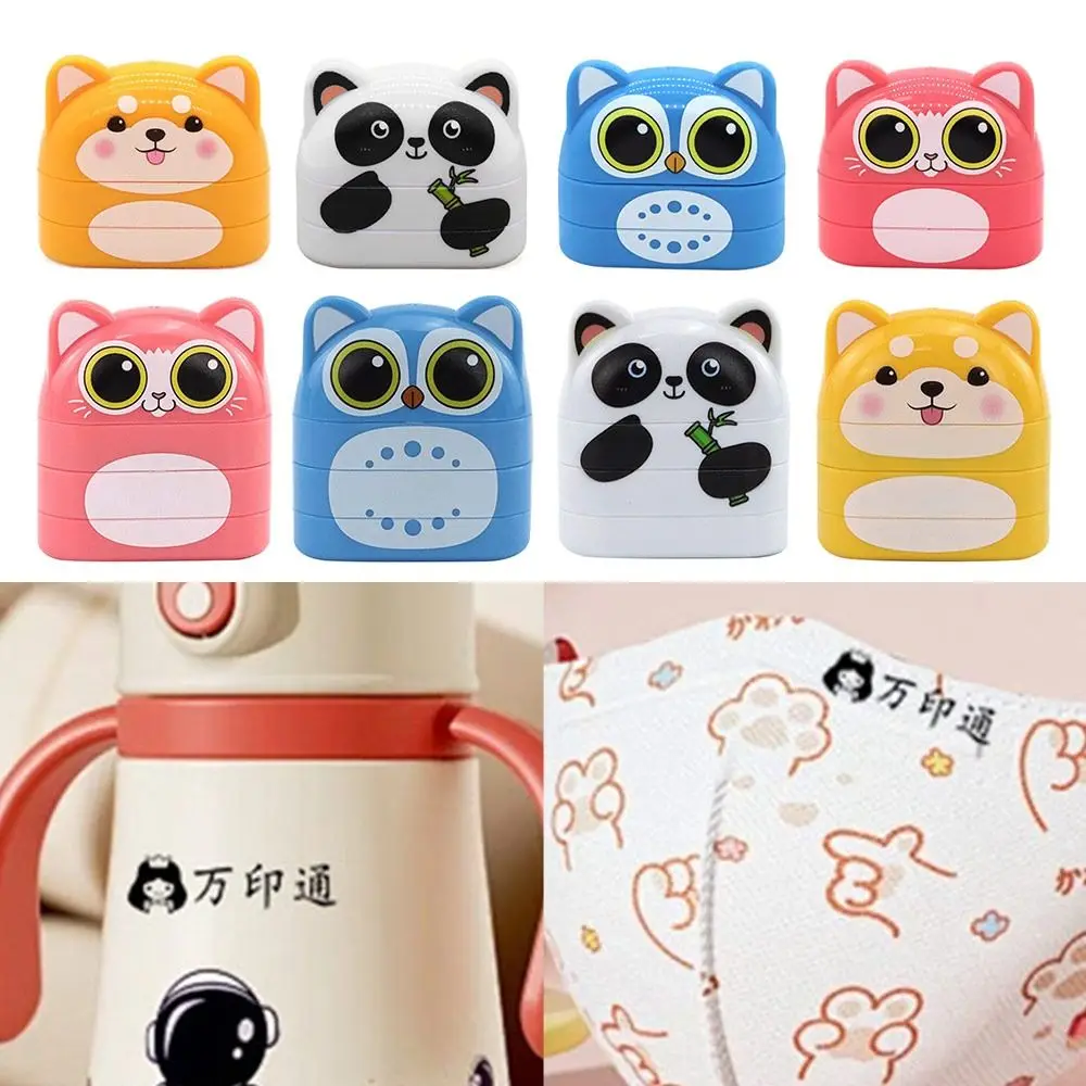 Waterproof Kid Clothing Stamper Not Customizable Cartoon Children Name Stamp Labeling Non-fading Kindergarten Name Seal Stamp