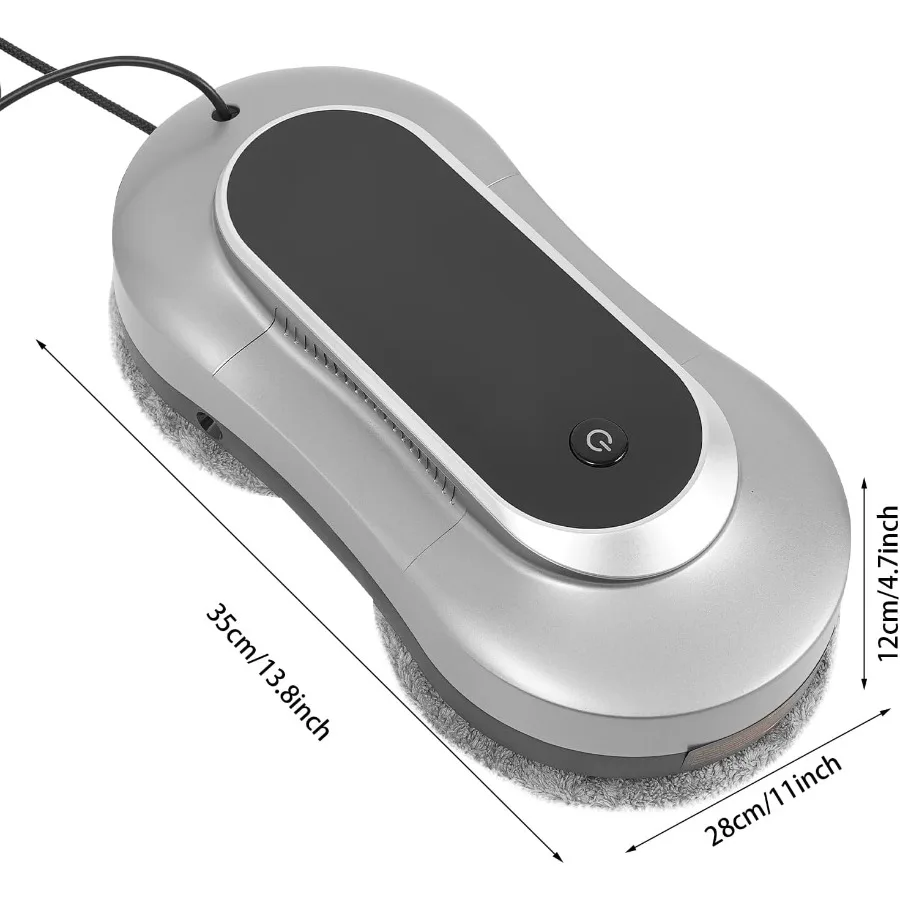 Robot nettoyeur de vitres électrique intelligent à double jet d'eau avec télécommande pour carrelage de fenêtres et portes en verre, fonction 3200Pa Stro