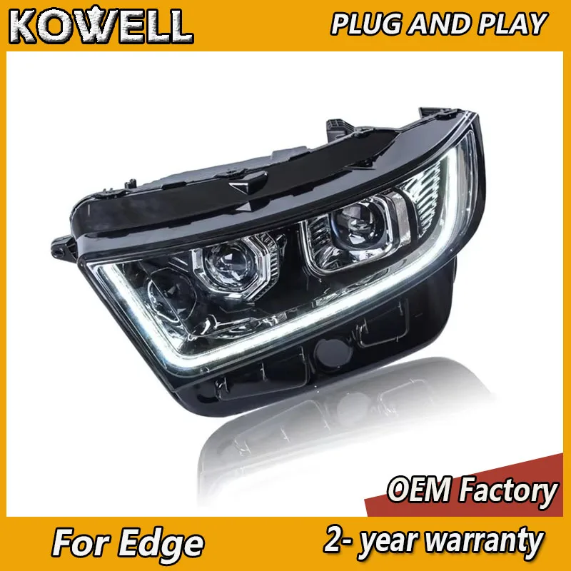 

KOWELL Car Styling for Ford Edge Headlights 2015 2016 2017 New Edge Head Light DRL Turn Signal Low High Beam Projector Lens