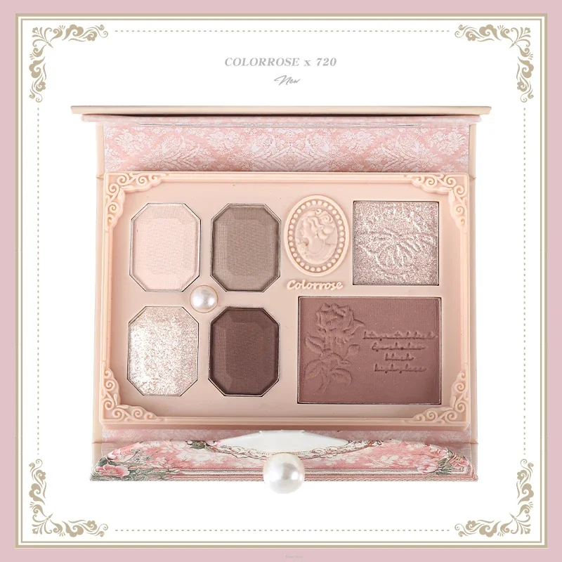 Paleta de maquillaje Colorrose para resaltar, placa de sombra de ojos, placa integral, leche, té, tierra, camafeo marrón barato