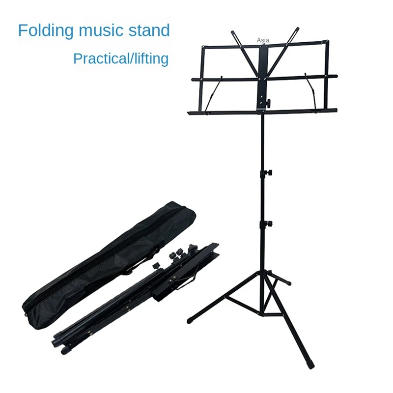 ●Portable Music Stand 2 in 1 Dual Use Folding Sheet Music Stand Desktop Book Stand Music Guitar Parts Accessorie