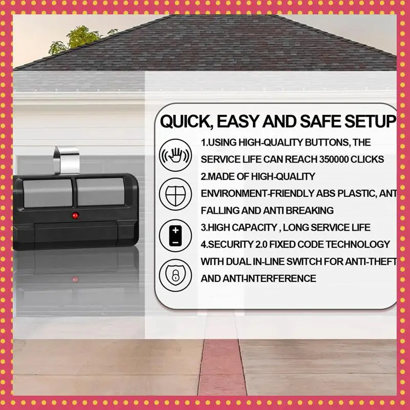 

892LT Garage Door Opener Remote Replaces 972LM 372LM 62LM 974LM Remote Control 3Pack