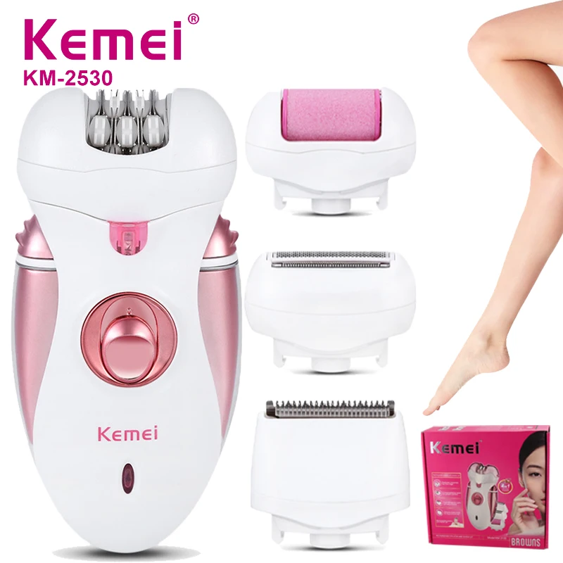 Kemei hair remover, hair remover, four in one hair grinder, foot shaver, USB rechargeable hair removal device KM-2530