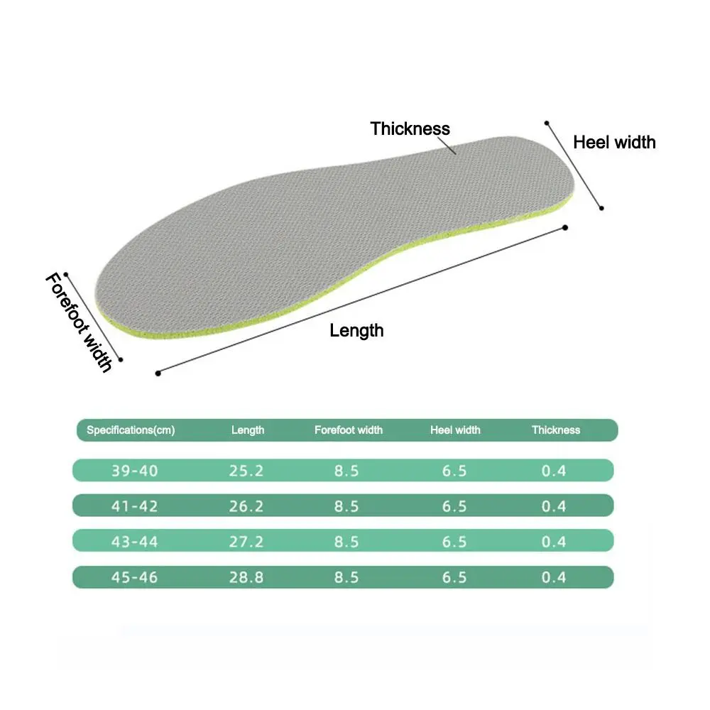 1 زوج امتصاص الصدمات نعال الحذاء مزيل العرق تنفس بقوة الرجال النساء حذاء وحيد لينة الراحة أحذية رياضية وسادة للأقدام