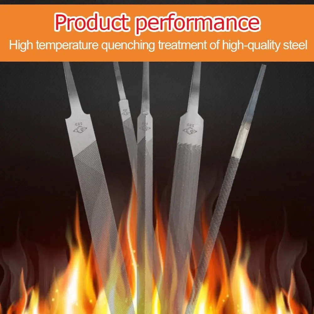 6/8/10/12/14 Inch Steel Files Middle Tooth Triangle Saw Files For Sharpening Straightening Grinding Wood Carving Metal