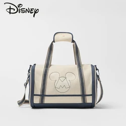 Bolsa Disney Mickey de viagem infantil, bolsa de grande capacidade oblíqua de um ombro, marca de luxo para meninos e meninas, nova