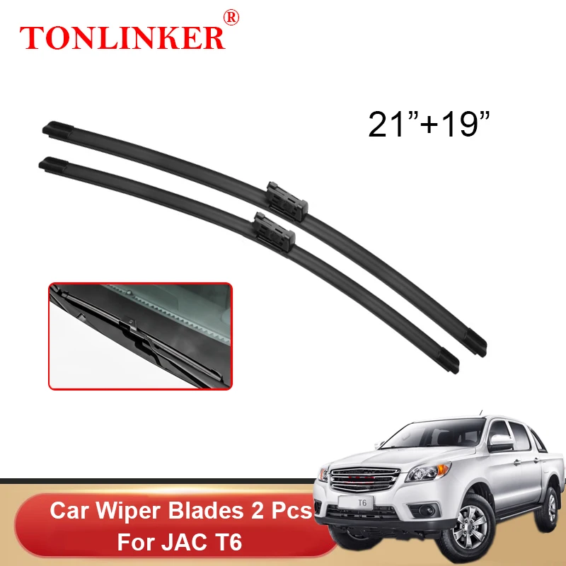 

TONLINKER Car Front Windscreen Wiper Blades For JAC T6 T8 2018 2019 2020 2021 2022 Pickup Accessories Wiper Blade Brushes Cutter