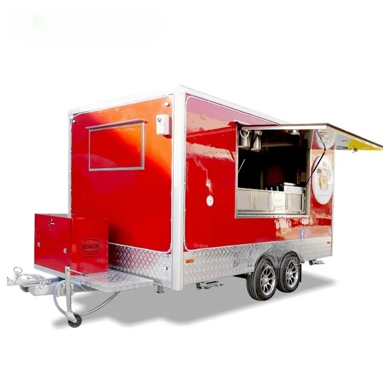 WECARE Carritos De Comida Movil Foodtruck remolque camión De helados café Van restaurante móvil barbacoa Pizza camión totalmente equipado