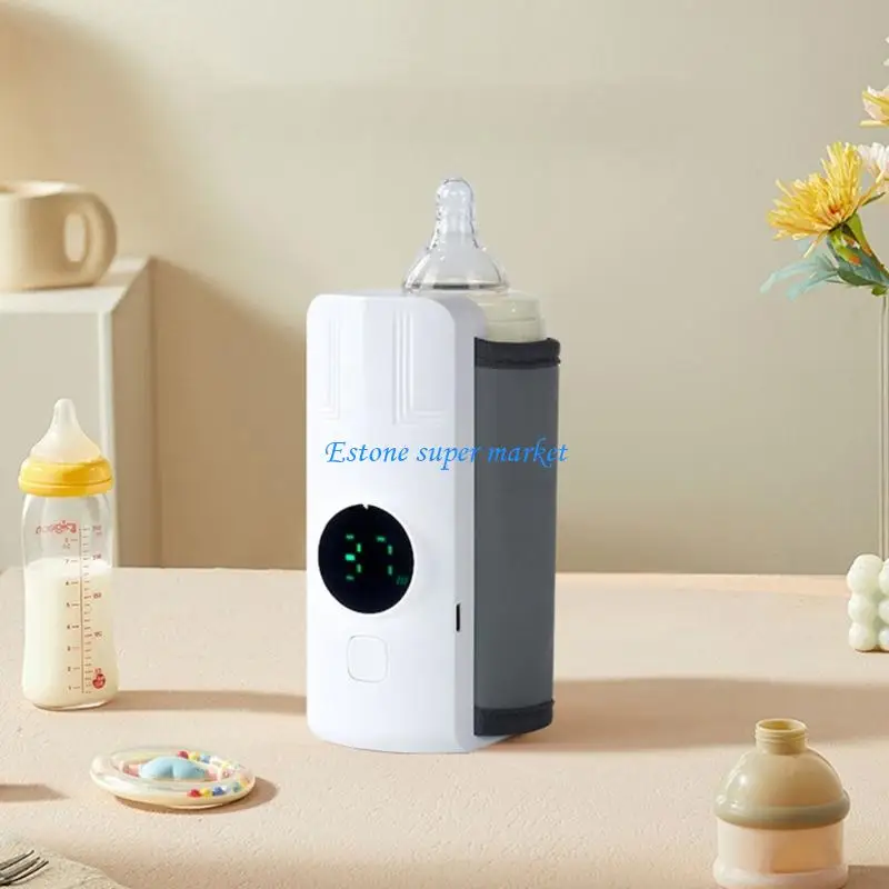 090B زجاجة الطفل دفئا درجة الحرارة قابل للتعديل USB بالطاقة دفئا سخان السفر جهاز حفظ حرارة الحليب غطاء عازل مع شاشة الكريستال