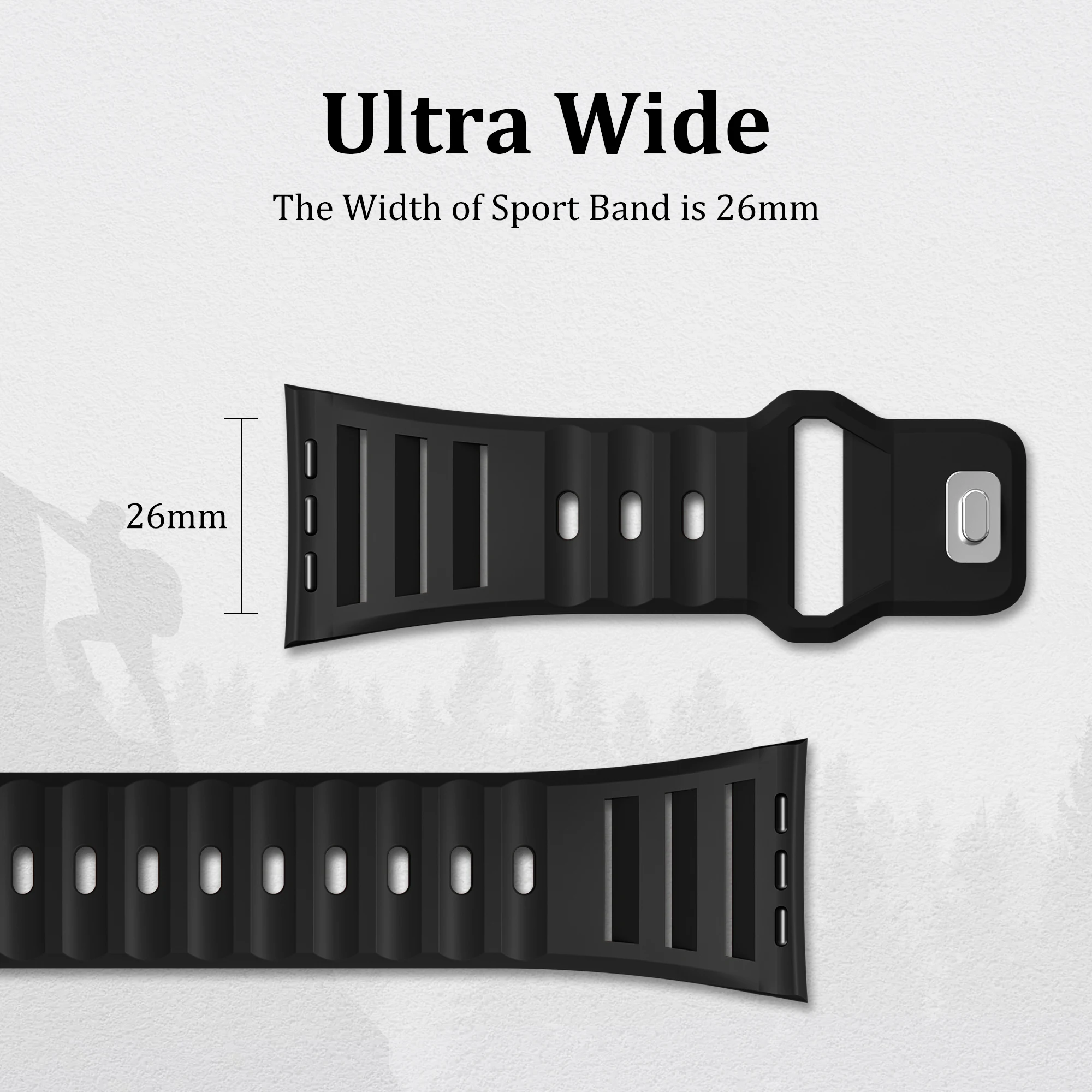 Sport Silicone Strap for Apple watch band Ultra 49mm 45mm 44mm 42mm watchband wrist correa bracelet iwatch Series 9 8 7 6 SE 5 4