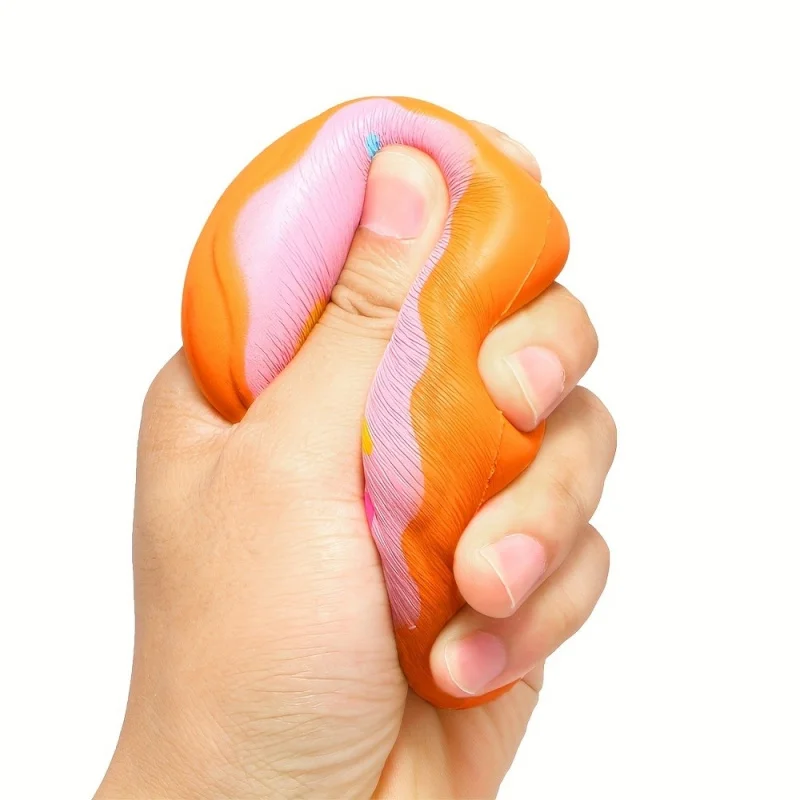 New 3.94Inch Cute Donut Food Squishy Slow Rising Scented Squeeze Toy Exquisite For Kids Xmas Holiday Gifts