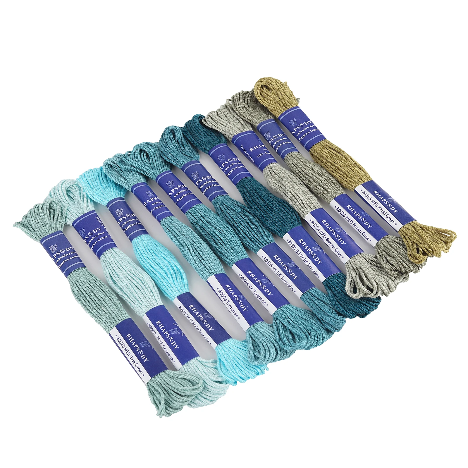 Rhapsodie dmc Qualität ägyptische Baumwolle Stickerei Zahnseide 6 Strang doppelt mercer isierten Kreuz stich faden 12 Farben Set 8 Meter Strang – Detail 34