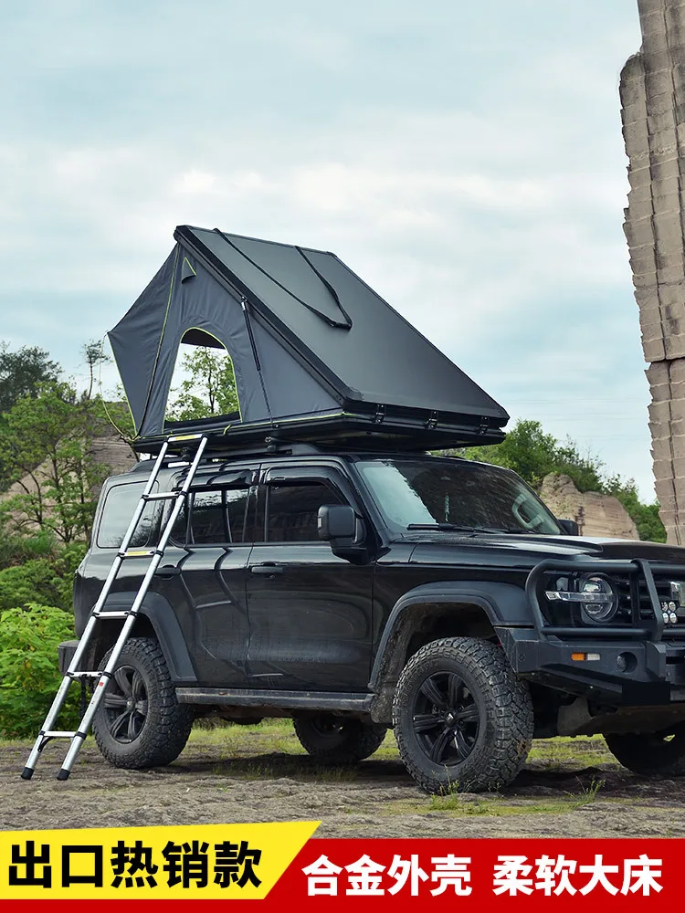 2026 Triangle Roof Tent Outdoor Camping Go on Road Trip Car Camping Can Accommodate Car Tents.