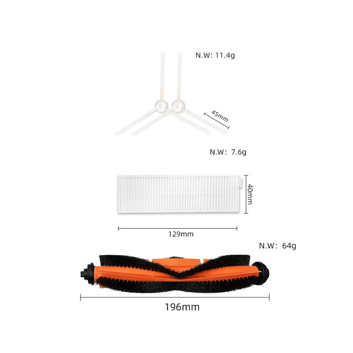 A09G-Hepa Filter Mop Cloth Wipe Replacement for X-Plorer Serie 95 RG7975WH RG7987WH Parts