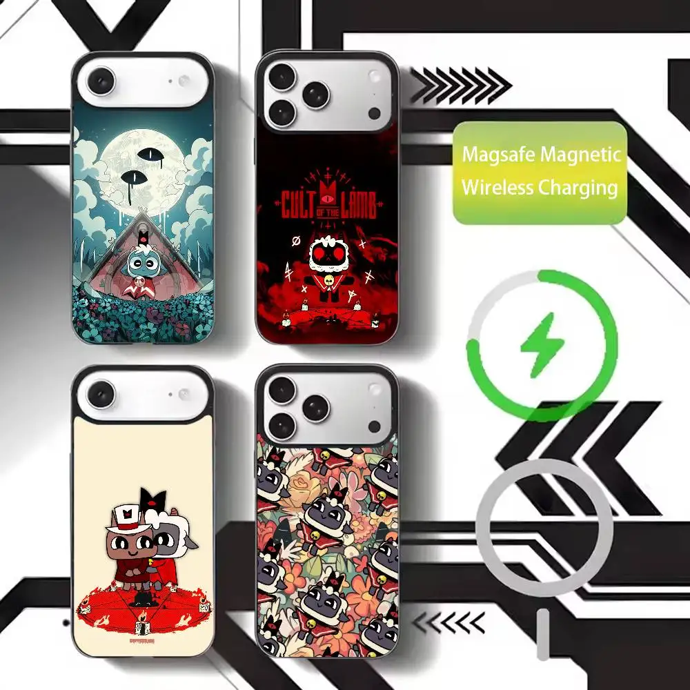 

Cult Of The L-Lamb Game Phone Case For iPhone17,16,15,14,13,12,11 Plus,Pro Max Magnetic For Magsafe Wireless Charging