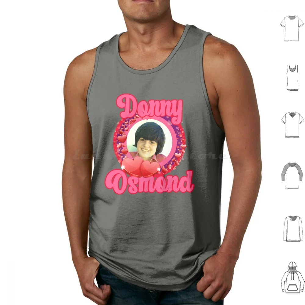 Donny Osmond : Teenage Heartthrob Tank Tops Print Cotton Exretailzombie Donny Osmond Osmond Brothers Donnie Heart Throb