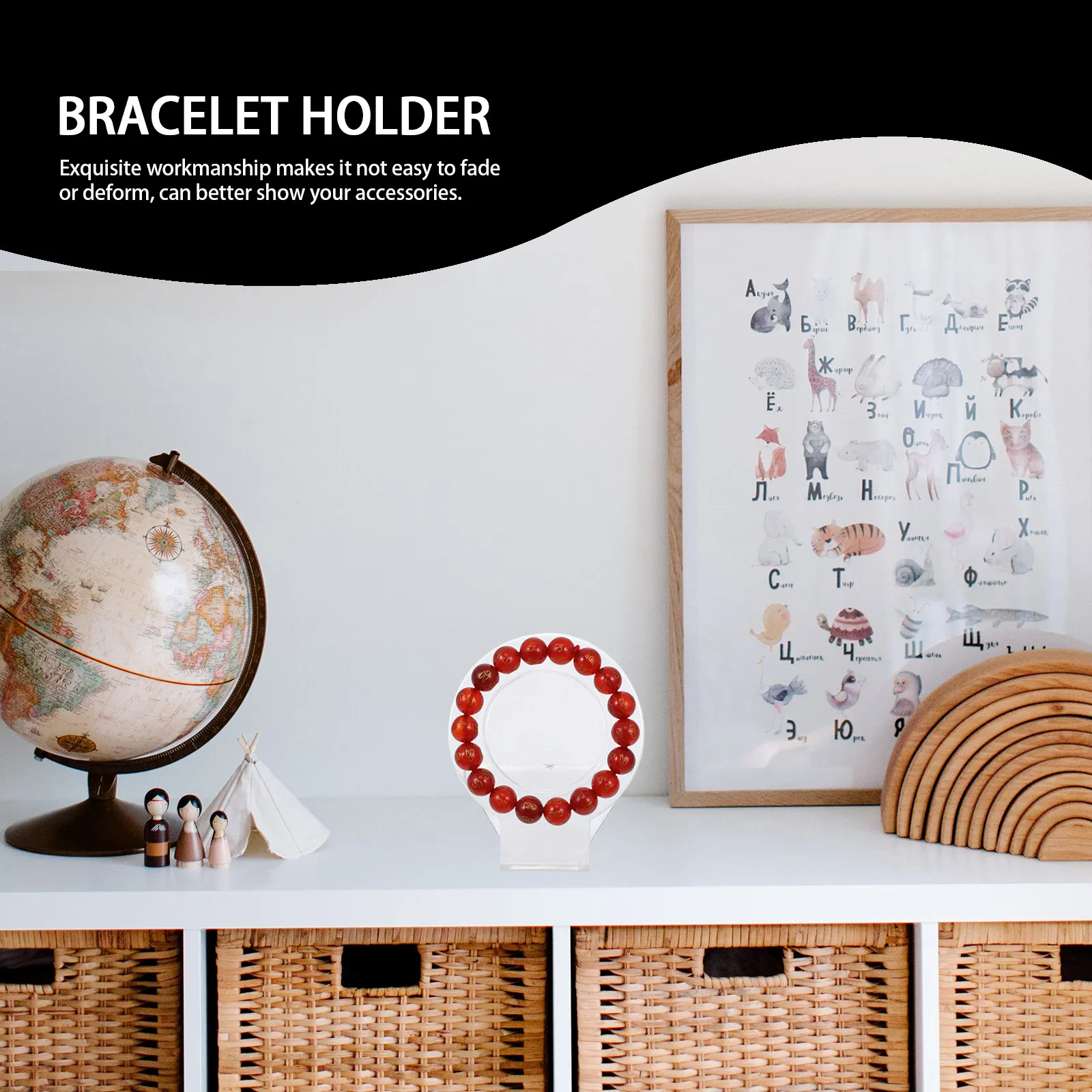 

6 Pcs Jade Jewelry Display Rack Bracelet Acrylic Stand for Vendors Bracelets Holder