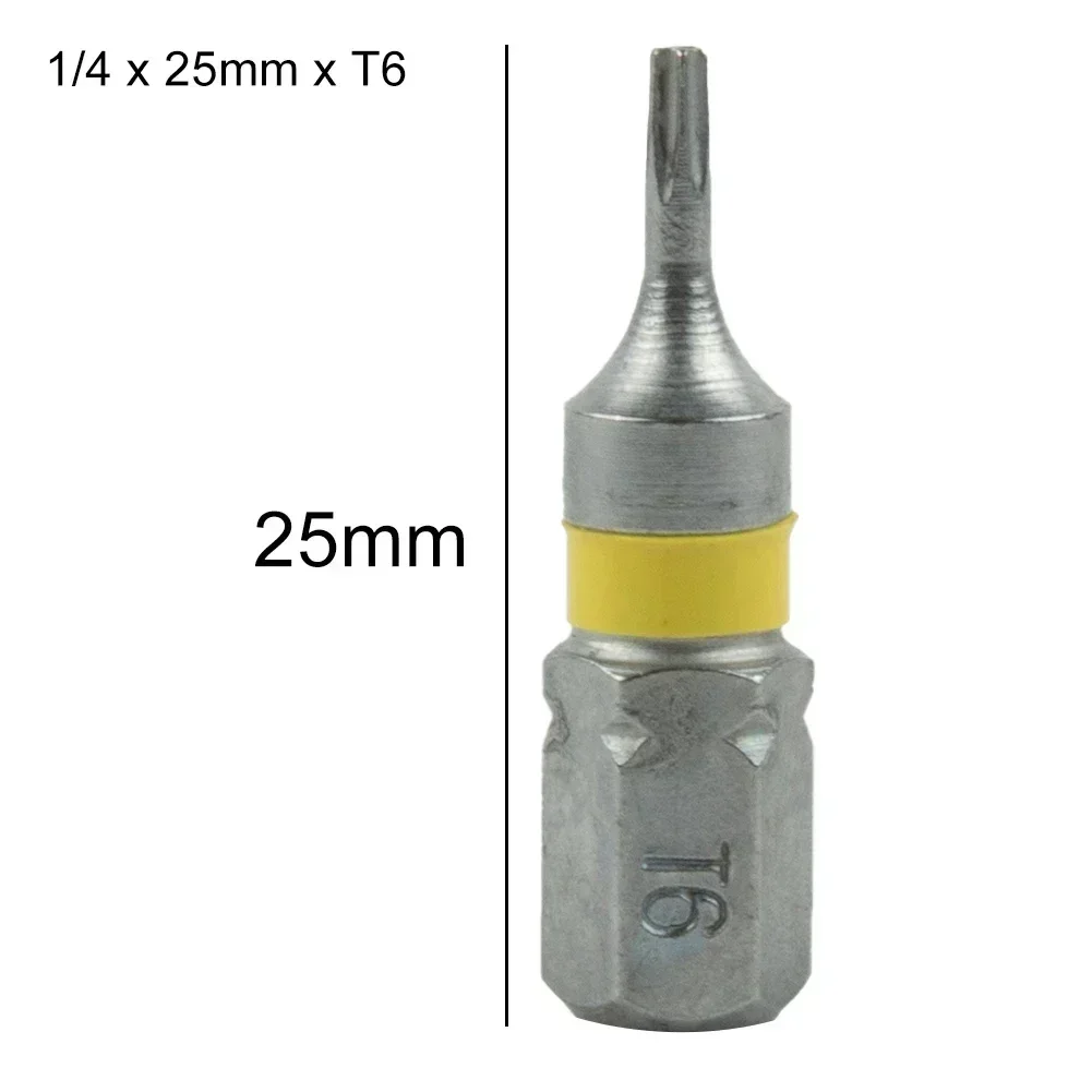 

Workshop Equipment 1/4" Electric Screwdriver Bit Screw Driver Bit Spanner T6-T40 Hex Head 1/4inch Hex Shank 25mm