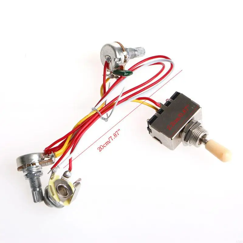 

New Guitar Wiring Harness 3 Way Toggle 1V1T 500k Volume for LP A70D