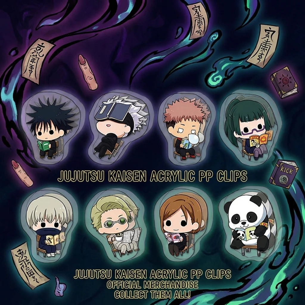 

Jujutsu Kaisen Book Series PP Clip Sealing Clip Memo Clip Ins Girl Student Cute Small Commodity Stationery Office Supplies