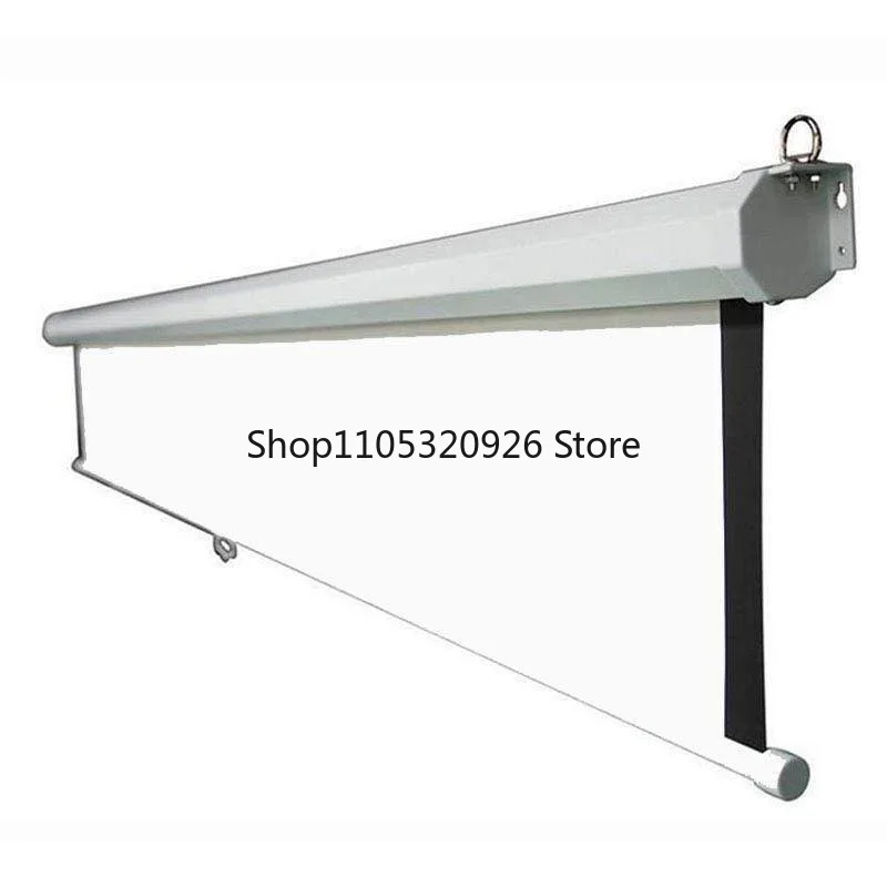 84 100 120 inch Motorized Projection Screen 4:3 16:9 Electric Drop Down Projector Screen Material Gray Fiberglass