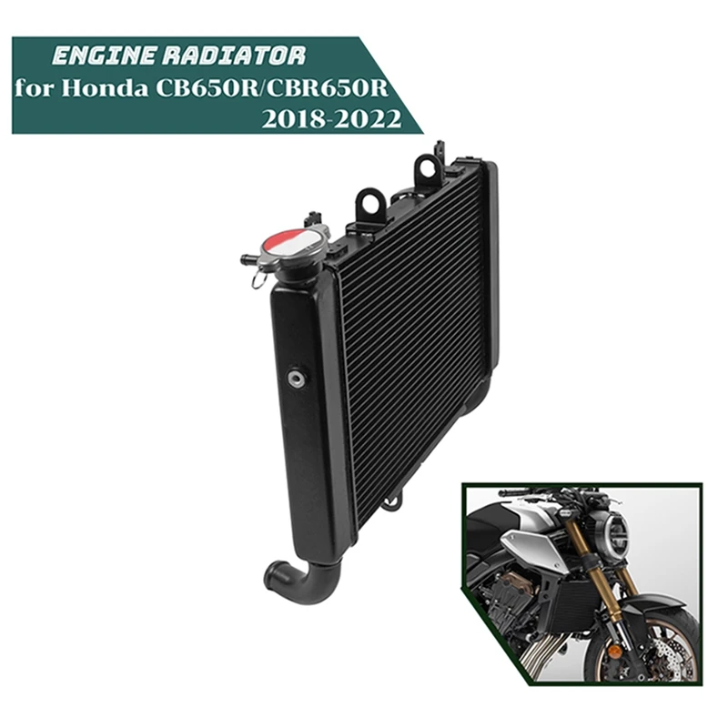 Motorcycle Cooler Protect Water Tank Assembly Engine Radiator Parts Component For Honda CB CBR 650R CB650R CBR650R 2018-2023