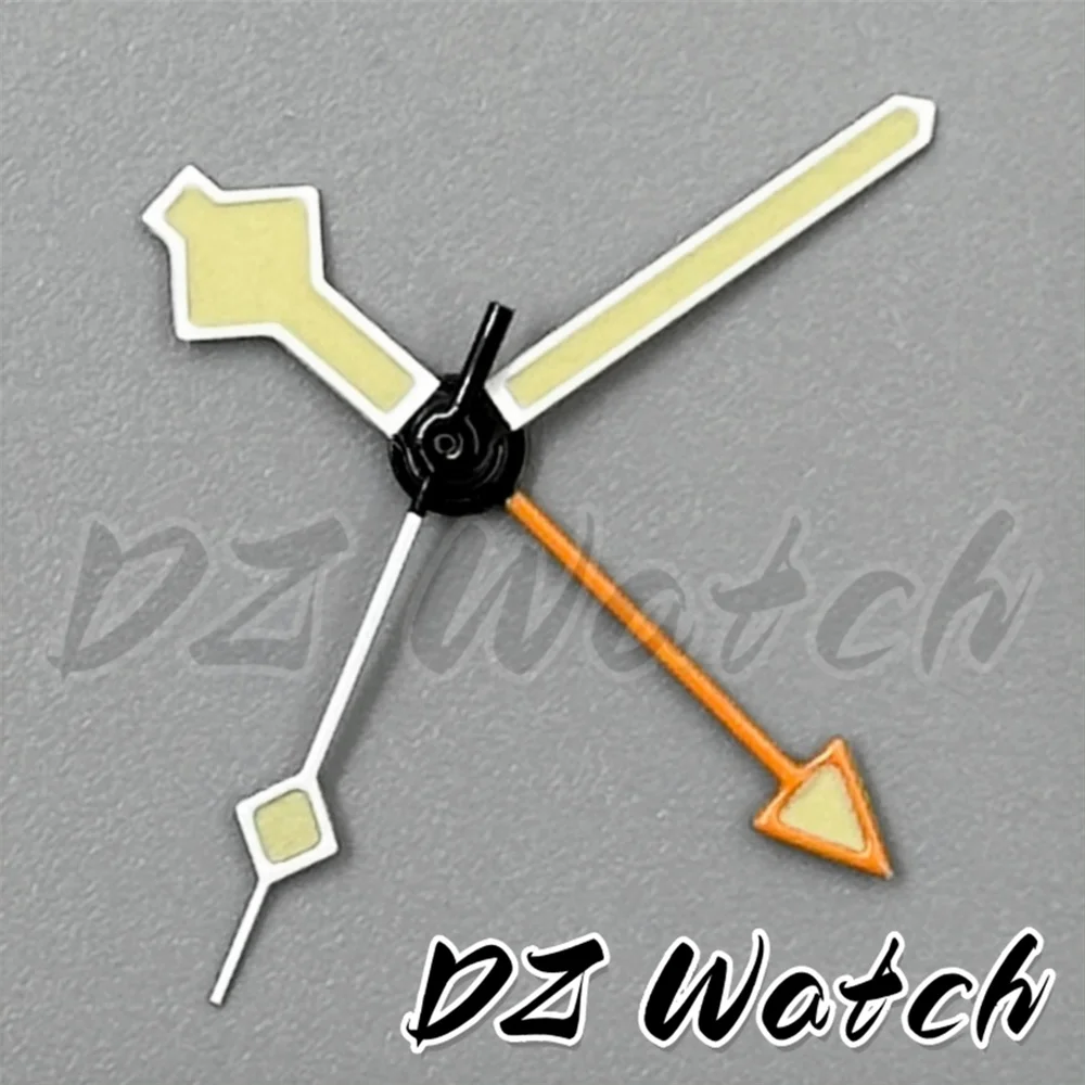 DZ Watch Parts Black Silver Watch Hands Orange GMT Needle Suitable for NH34 GMT Movement Watch Hands Green Luminous