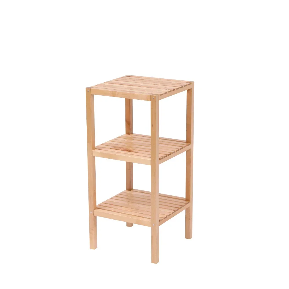 

3-Tier Birch Bathroom Shelf, Narrow Shelving Unit, Multifunctional Storage Rack, Corner Rack, for Kitchen, Living Room.