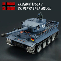 Henglong 3818-1 Tiger RC Tank Model World War II German Tiger I Heavy Tank Crawler Metal 1:16 Simulation Remote Control Car Toy