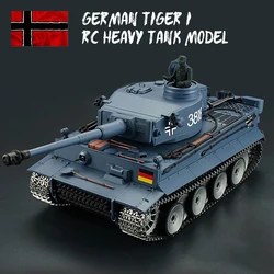 Henglong 3818-1 Tiger RC Tank Model II wojny światowej German Tiger I Heavy Tank Crawler Metal 1:16 Symulacja zdalnie sterowanego samochodu Zabawka