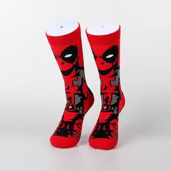 2024 Superhero Movies Wade Winston Wilson Deadpool Socks Cosplay Costume for Adult Unisex Sock Accessories Props