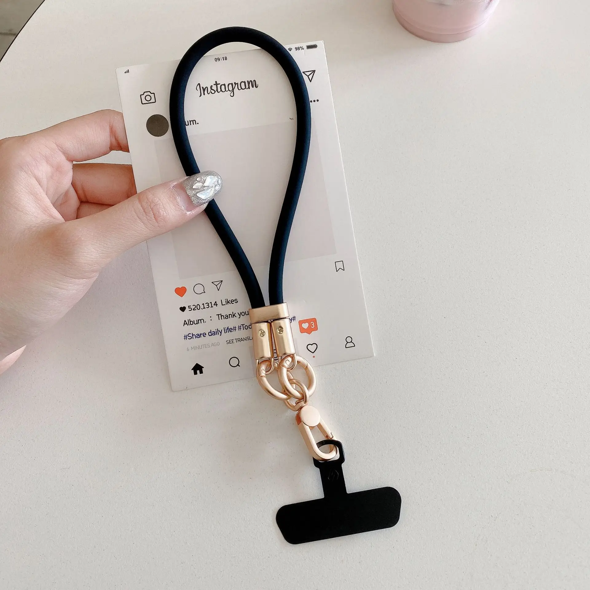Liquid Silicone Wrist Strap for Mobile Phones, Gift Idea