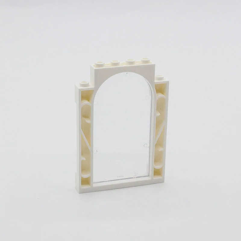 MOC City-pared de bloques de construcción 1x6x7 con arco 40066 de cristal para marco 1x6x7 con parte superior curva 65066, piezas de juguete, 2 juegos