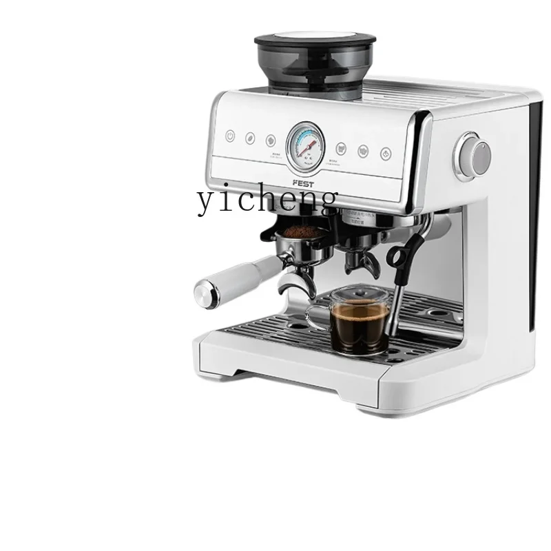 Second Generation Commercial Semi-Automatic Coffee Machine Household Automatic Grinding Integrated Double Boilerc11