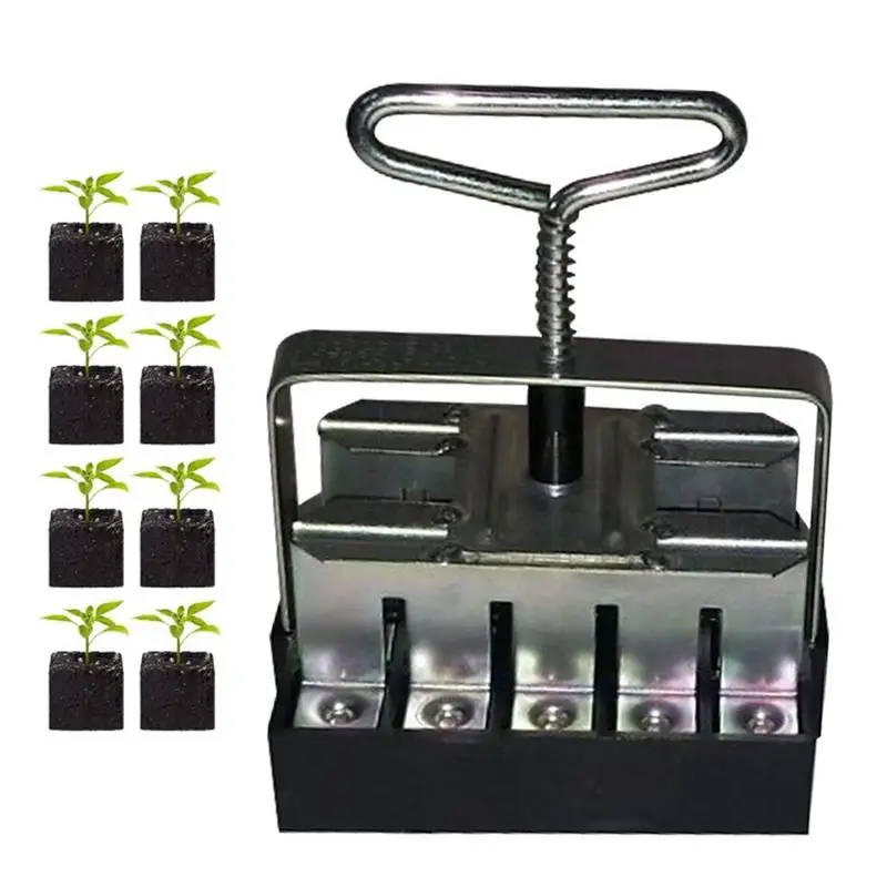 

Handheld Seedling Soil Block Maker Soils Blocking Stainless Steel Seedling Tool Used for Seedling Greenhouse Garden Supplies