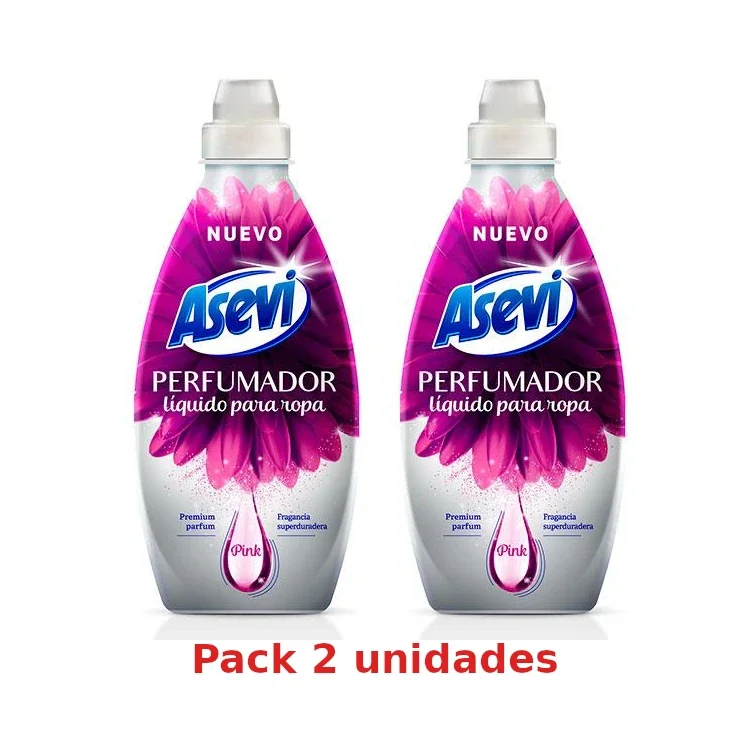 Perfumador Líquido para Ropa Asevi Pink 720 ml, Pack de 2 Unidades – Fragancia Intensa y Duradera, Protege Fibras y Color, Ideal para Pieles Sensibles【ROUA】