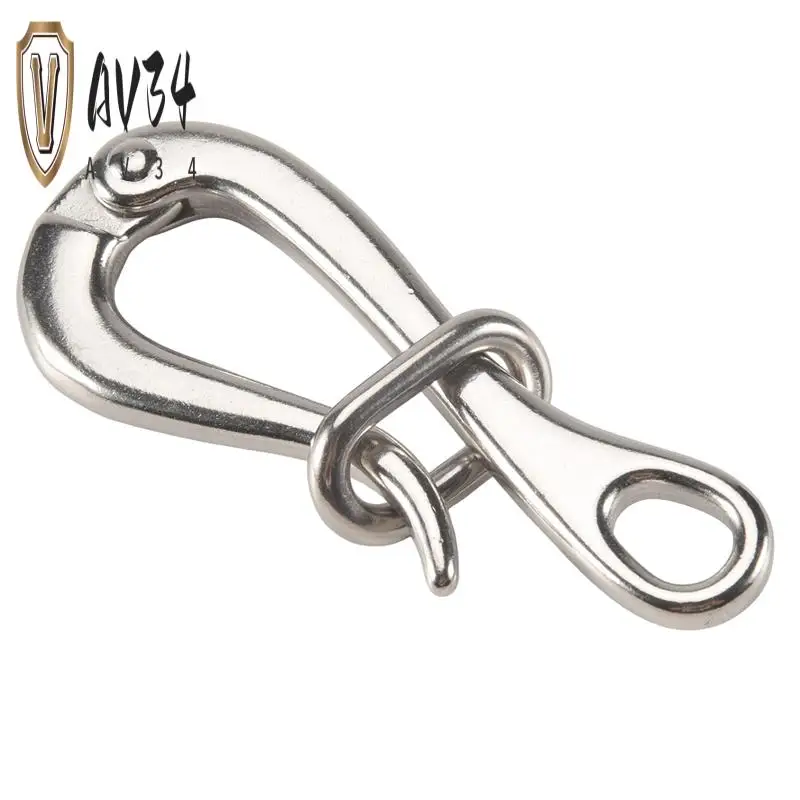 

Крючок и ушко для пеликана AV34-100 мм с быстроразъемным звеном из нержавеющей стали 316, оборудование для морских лодок