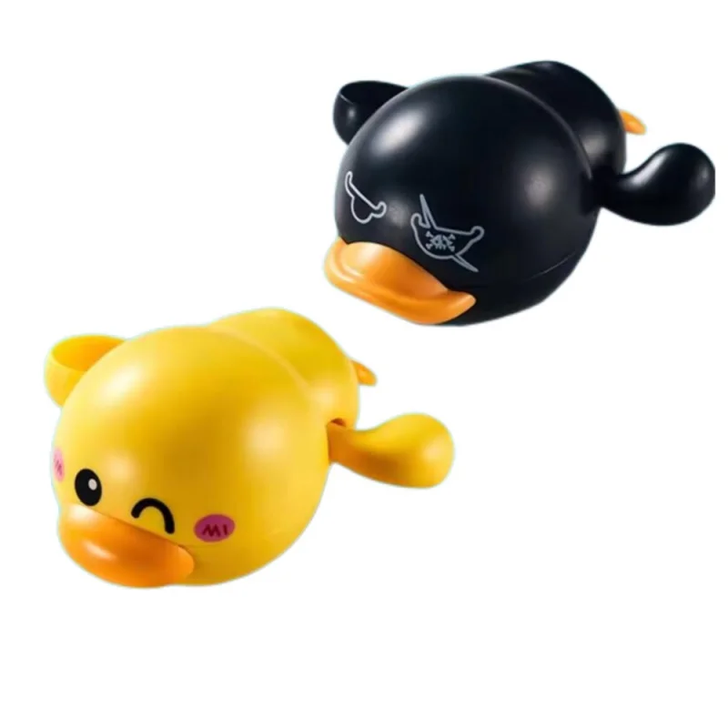 

Kids Bath Toys,Chain Bathing Swimming Rubber Duck Toy Crawling Duckling Splashing Diving for Children Water Bath Play