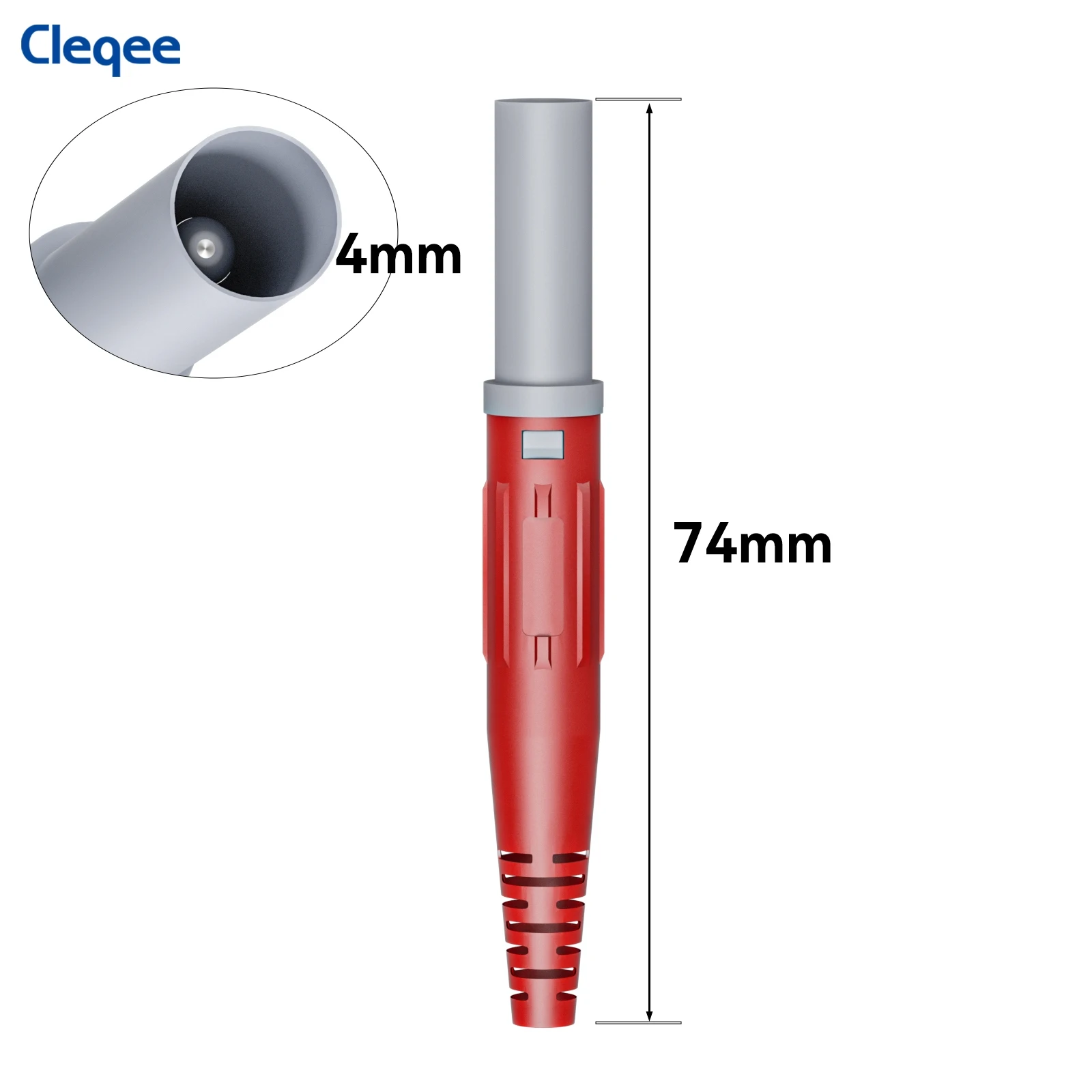 Cleqee P10060 4mm Banana Plugs/4mm Female Banana Sockets High Current 32A Nickel-Plated  PA66 Insulation for Electrical Testing