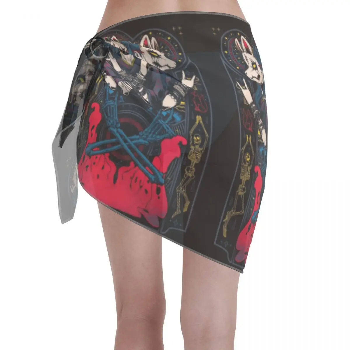 Custom Fashion Rock Band Babymetal Casual Strandjurk Versieren Rock Band Vrouwen Korte Sarongs Strand Wrap Voor Badmode