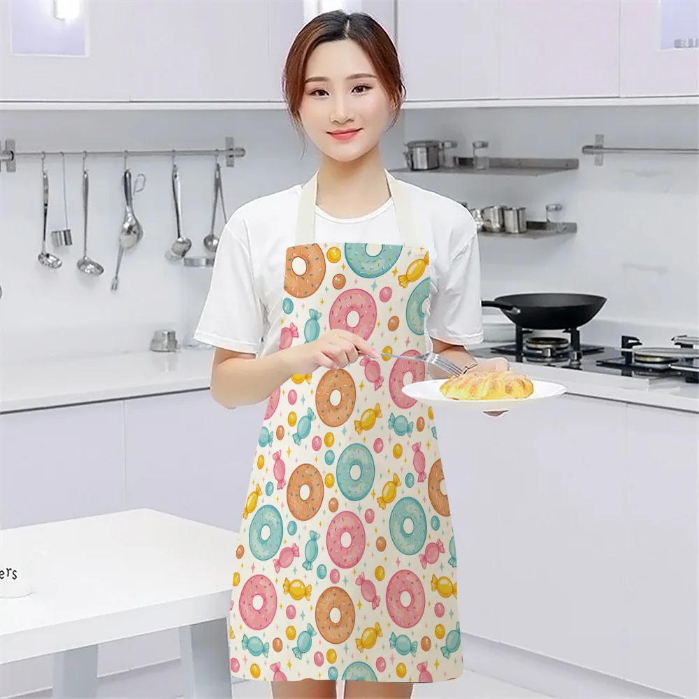 1Pcs 55x68cm Kitchen Aprons for Women Linen Bibs Household Cleaning Apron Home Waterproof Chefs Cooking Baking Apron for Child