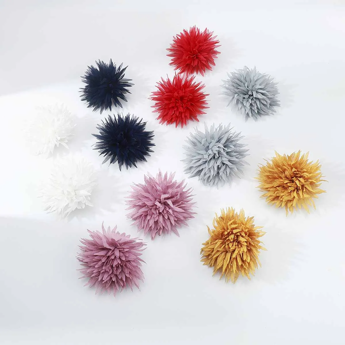 Cross border foreign trade spring and summer new fabric large flower earrings sweet and fresh leisure vacation style earrings