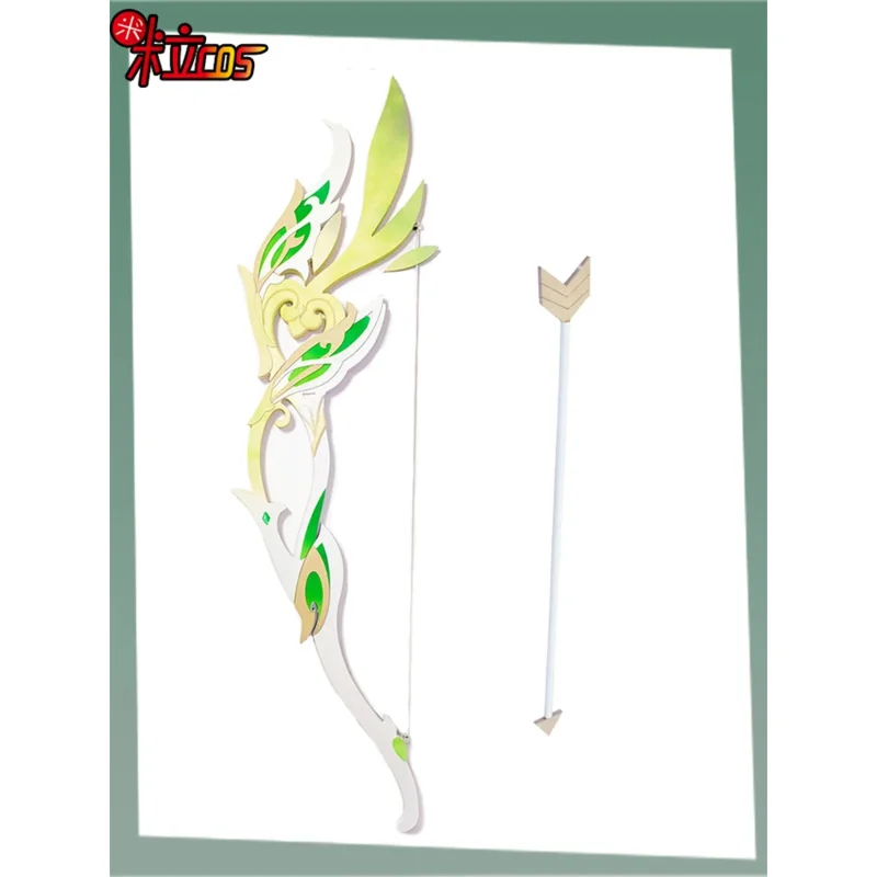 Game Genshin Impact Tighnari Cosplay Wig Headdress Tail Weapen Props Bow and Arrow the Way of the Hunter for Carnival Fancy Part