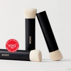 1pcs Oblique Foundation Make-up Brush Angle Round Head Contour Foundation Brush Liquid Foundation Buffing Makeup Tool Portable